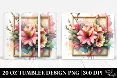 Abstract Wooden Small Stained Azalea Watercolor Splash 20 Oz Product Image 1