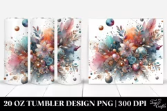 Colorful Metallic Watercolor Splash | 20 Oz Tumbler Product Image 1