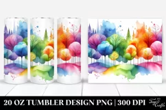 Colorful Abstract Rainbow Trees | 20 oz Tumbler Product Image 1