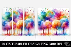 Colorful Abstract Rainbow Trees | 20 oz Tumbler Product Image 1