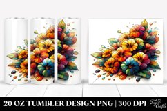 20 Oz Tumbler Sublimation | Colorful Small Stained with Product Image 1