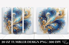 Gliterry Blueis Watercolor | 20 Oz Tumbler Product Image 1