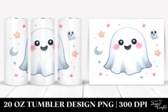 Cute Ghost Watercolor Tumbler Product Image 1