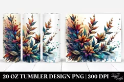 Abstract Stained Lobelia | 20 oz Tumbler Product Image 1