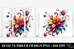 Vibrant Whimsical Flower | 20 Oz Tumbler Product Image 1