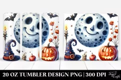 Funny Halloween Clipart, Moon 20 Oz Tumbler Product Image 1