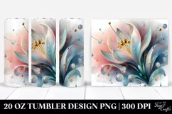 Abstract Glossy Snowdrop Clipart 20 Oz Tumbler Product Image 1