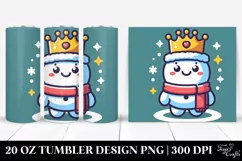 Colorful Winter Crown Design, High-Res 20 Oz Tumbler Product Image 1