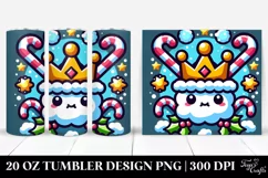 Colorful Winter Crown Design, High-Res 20 Oz Tumbler Product Image 1