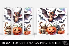 Funny Halloween Clipart, Bat 20 Oz Tumbler Product Image 1