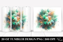 Colorful Greenish Particles with Foil | 20 Oz Tumbler Product Image 1