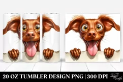 Funny Crazy Vizsla with Big Eyes | 20 Oz Tumbler Product Image 1