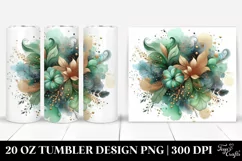 Colorful Greenish Particles with Foil | 20 Oz Tumbler Product Image 1