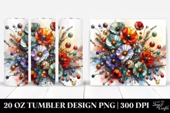 Colorful Poppy Stained | 20 oz Tumbler Product Image 1
