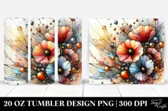 Colorful Poppy Stained | 20 oz Tumbler Product Image 1