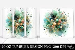 Colorful Greenish Particles with Foil | 20 Oz Tumbler Product Image 1