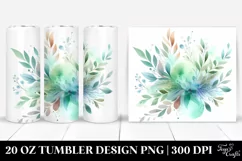 Colorful Greenish Background | 20 Oz Tumbler Product Image 1