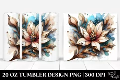 Abstract Wooden Stained Magnolia | 20 oz Tumbler Product Image 1