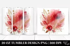 Colorful Redish Background with Foil | 20 Oz Tumbler Product Image 1