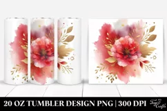 Colorful Redish Background with Foil | 20 Oz Tumbler Product Image 1