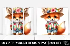 Colorful Cute Summer Baby Fox | 20 Oz Tumbler Product Image 1