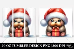 Expressive Walrus with Winter Outfit 20 Oz Tumbler Product Image 1