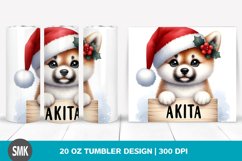 Festive Baby Akita Tumbler Product Image 1