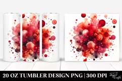 Colorful Redish Particles with Drips | 20 Oz Tumbler Product Image 1