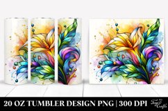 Colorful Stained Calla Lily | 20 oz Tumbler Product Image 1