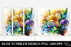 Colorful Stained Calla Lily | 20 oz Tumbler Product Image 1