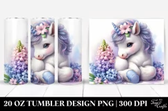 Baby Unicorn Hyacinth Frame|20 oz Tumbler Product Image 1