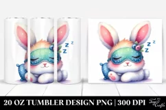 Colorful Baby Rabbit with Sleeping Mask | Tumbler Product Image 1