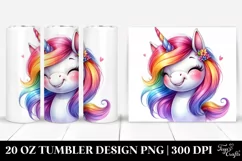 Cute Unicorn Smiling Funny | 20 oz Tumbler Product Image 1