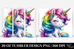 Cute Unicorn Smiling Funny | 20 oz Tumbler Product Image 1