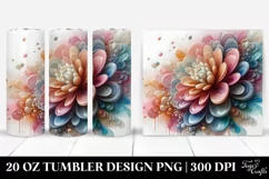 Abstract Pastel Zinnia Clipart 20 Oz Tumbler Product Image 1
