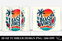 Vibrant Summer Beach Vibes | 20 oz Tumbler Product Image 1