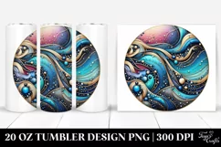 Colorful Blueis Background with Glitter | 20 Oz Tumbler Product Image 1
