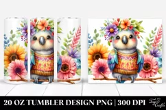 Whimsical Flowers,Baby Parrot Tumbler Product Image 1