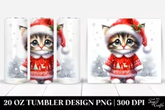Cute Christmas Baby Cat | 20 oz Tumbler Product Image 1