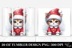 Cute Christmas Baby Cat | 20 oz Tumbler Product Image 1