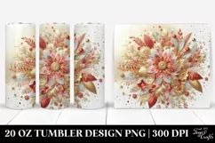 Colorful Gliterry Redish Background | 20 oz Tumbler Product Image 1