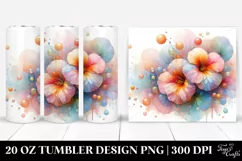 Nasturtium Watercolor Splash 20 Oz Tumbler Product Image 1