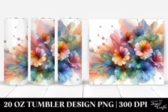 Nasturtium Watercolor Splash 20 Oz Tumbler Product Image 1