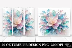 Gardenia Watercolor Splash 20 Oz Tumbler Product Image 1