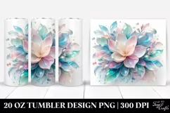 Gardenia Watercolor Splash 20 Oz Tumbler Product Image 1