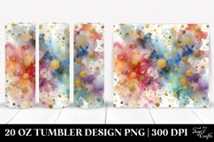 Colorful Watercolor Golden Stains | 20 oz Tumbler Product Image 1