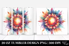 Vibrant Sun Watercolor | 20 Oz Tumbler Product Image 1