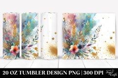 Colorful Watercolor Golden Stains | 20 oz Tumbler Product Image 1
