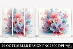 Rhododendron Watercolor Splash 20 Oz Tumbler Product Image 1