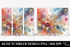 Colorful Watercolor Golden Stains | 20 oz Tumbler Product Image 1